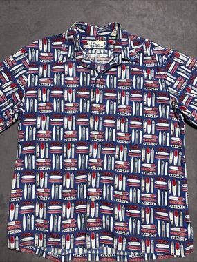 Reyn spooner Hawaiian Shirt Men Extra Large short sleeve Aloha Surf Board Cotton